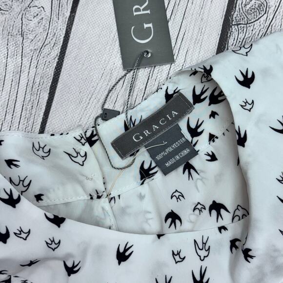 NWT Gracia Flock Together Blouse Size Large - Picture 3 of 4